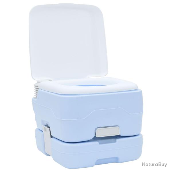 Toilette PortableBleue et Blanche en Plastique 10 L