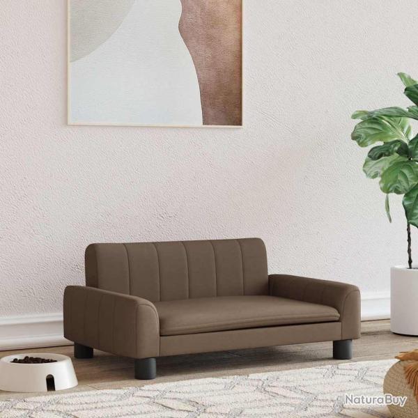 Lit pour chien marron 70x45x30 cm tissu