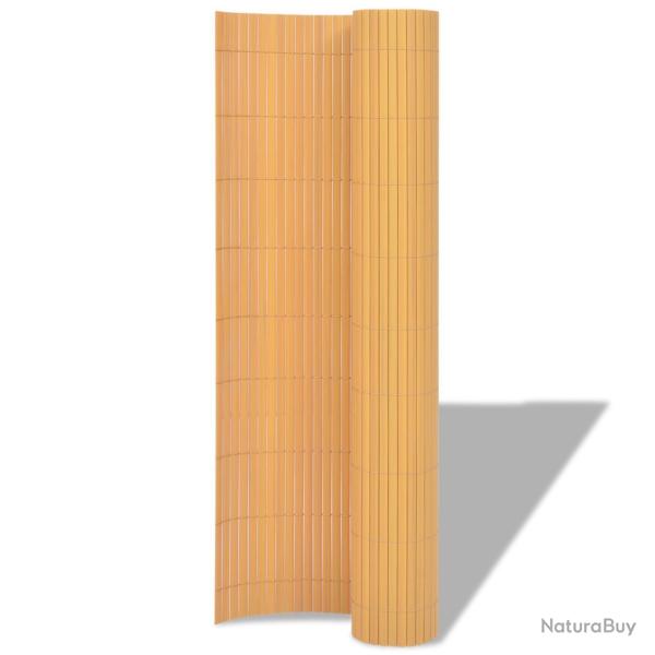 Cl�ture de jardin double face PVC 150x300 cm Jaune