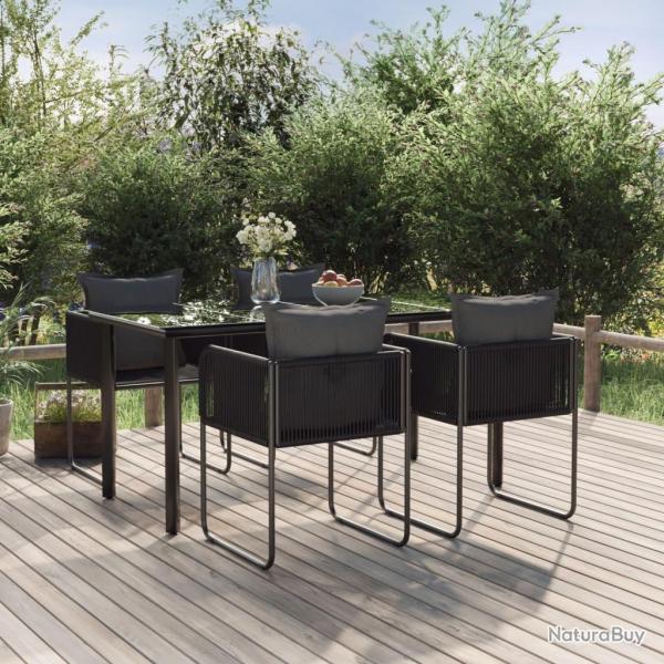 Ensemble  manger de jardin 5 pcs Noir