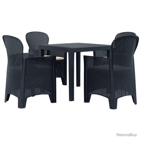 Ensemble  manger d'extrieur 5 pcs Plastique Aspect de rotin