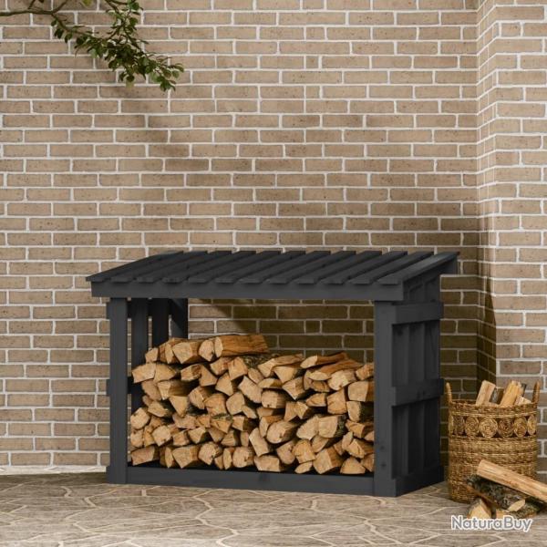 Support pour bois de chauffage Gris 108x64,5x77 cm Bois de pin