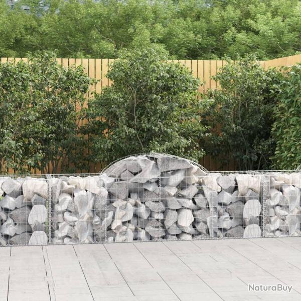 Paniers � gabions arqu�s 7 pcs 200x50x60/80 cm Fer galvanis�