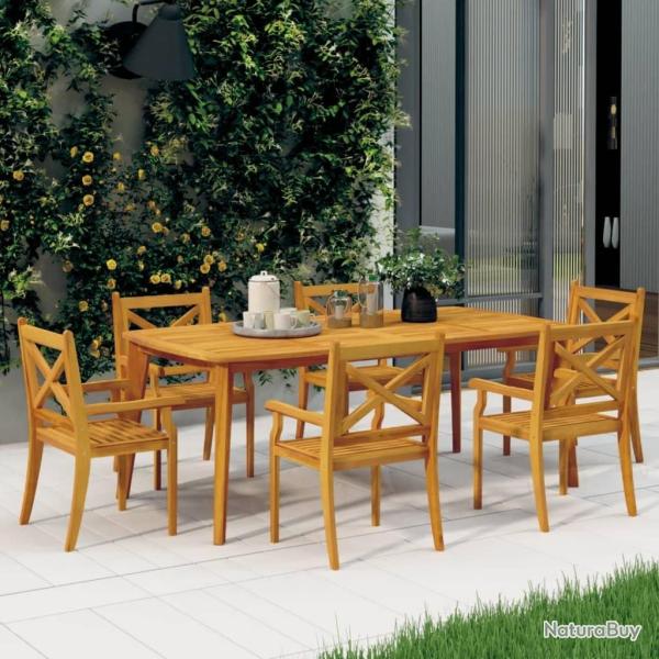 Chaises  manger d'extrieur lot de 6 Bois d'acacia massif