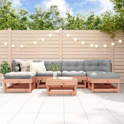 Salon de jardin 7 pcs bois massif douglas