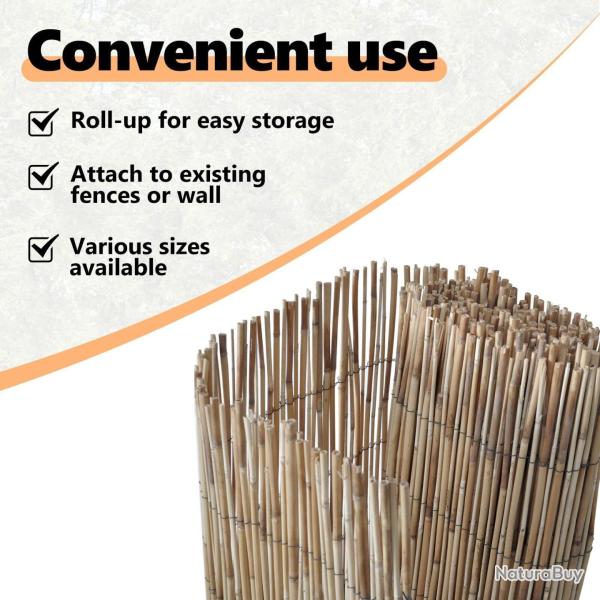 Cl�ture en Roseau Naturel 400 x 160 cm Roseau