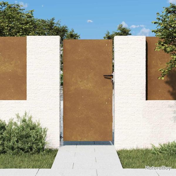 Portail de jardin 85x175 cm acier corten