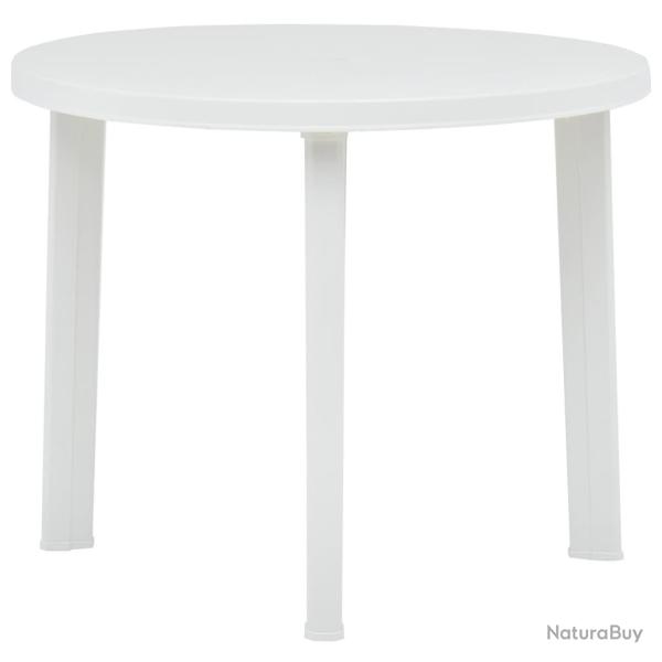 Table de jardin Blanc 89 cm Plastique