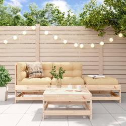 Salon de jardin 4 pcs bois massif de pin