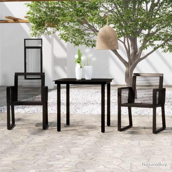 Ensemble � manger de jardin 3 pcs Noir