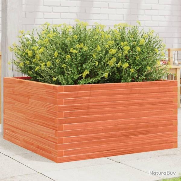 Jardinire cire marron 90x90x46 cm bois de pin massif