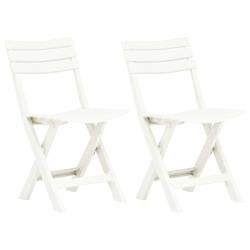 Chaises de jardin pliables lot de 2 Plastique Blanc