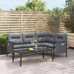 Salon de jardin 2 pcs anthracite acier