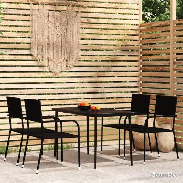 Ensemble � manger de jardin 5 pcs Noir