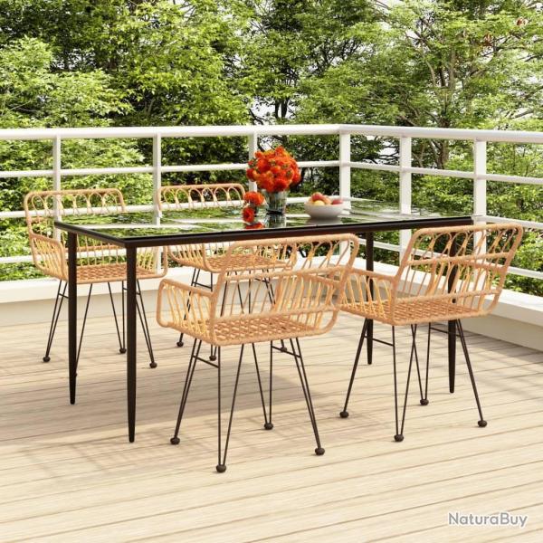 Ensemble � manger de jardin 5pcs R�sine tress�e