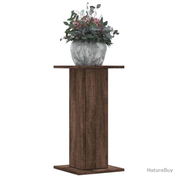 Supports pour plantes 2 pcs chne marron bois d'ingnierie