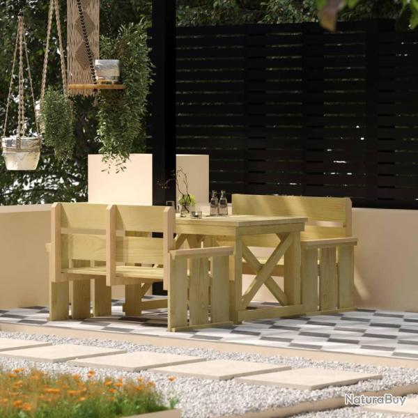 Ensemble � manger de jardin 3 pcs Bois de pin impr�gn�