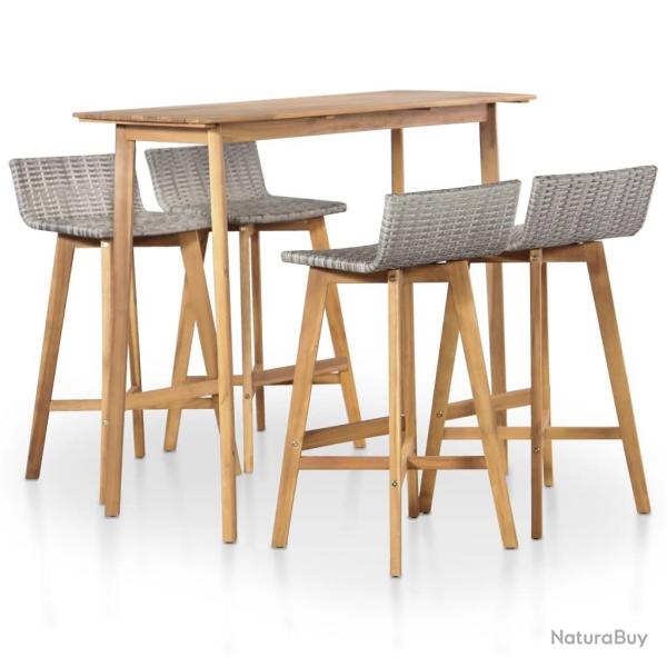 Ensemble � manger d'ext�rieur 5 pcs Bois d'acacia solide