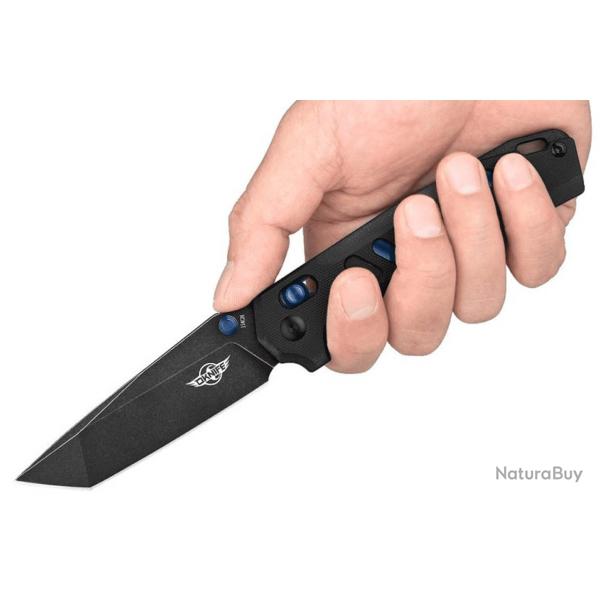 Couteau Olight Rubato Black Lame Tanto Acier 154CM Manche G10 Noir Rail Lock Clip OKNRUBATOBK