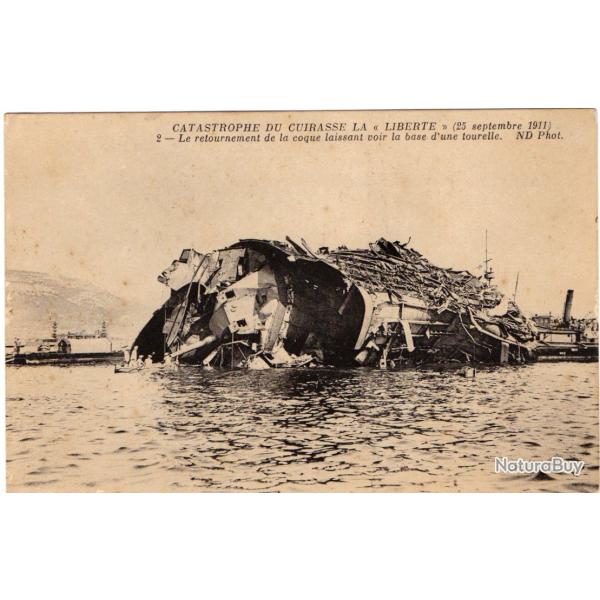 CPA- Marine Militaire -  CATASTROPHE DU CUIRASSE LIBERT� 1911 N�3233