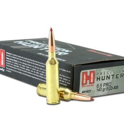 Cartouches HORNADY ELD-X PRECISION HUNTER - Cal: 6,5 PRC- 143grs - Boite de 20