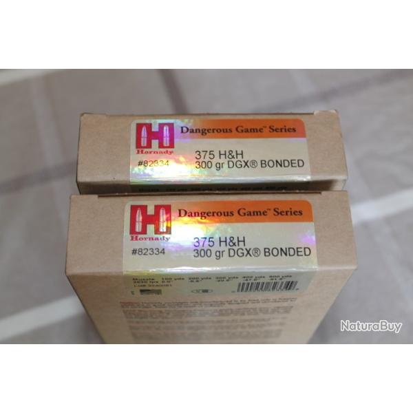 Lot de 40 tuis HORNADY .375H&H mag ,tirs une fois