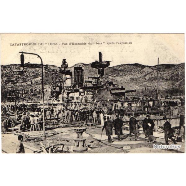 CPA - Marine Militaire - Catastrophe du " IENA" - Vue d'Ensemble  Apr� l'Explosion  - N�3185