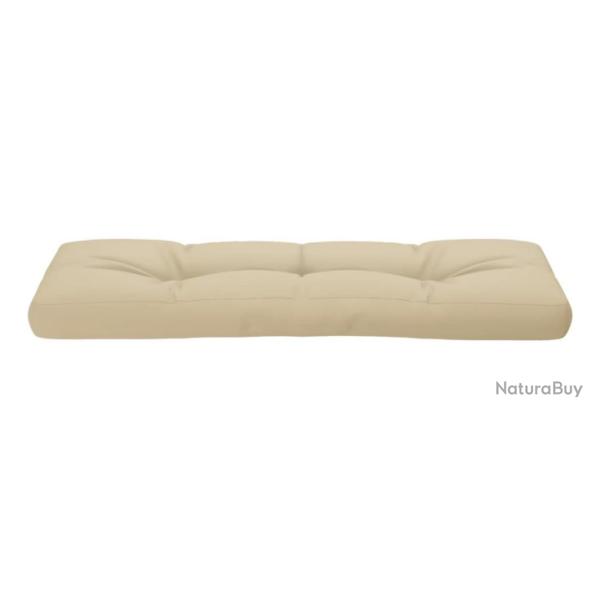 Coussin de palette beige 120x40x12 cm - Tissu imperm�able pour jardin et salon d'�t�
