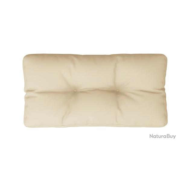 Coussin de palette beige 80x40x12 cm - Tissu impermable pour jardin ou salon d't