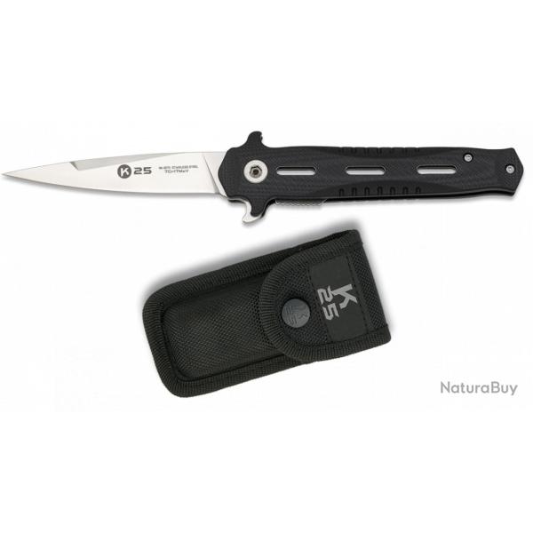 COUTEAU PLIANT K25. G10/CNC. LAME 8.5 CM - 18711