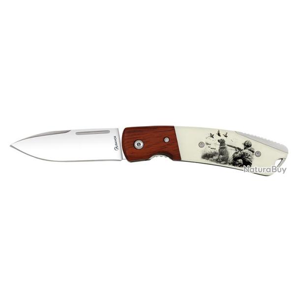 COUTEAU PLIANT ALBAINOX BOIS/ABS. CHASSE LAME 7.7CM - 25051