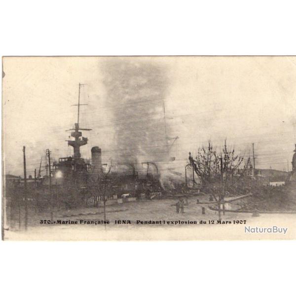 CPA - Marine Fran�aise IENA Pendant l'explosion du 12 Mars 1907 - N�3197