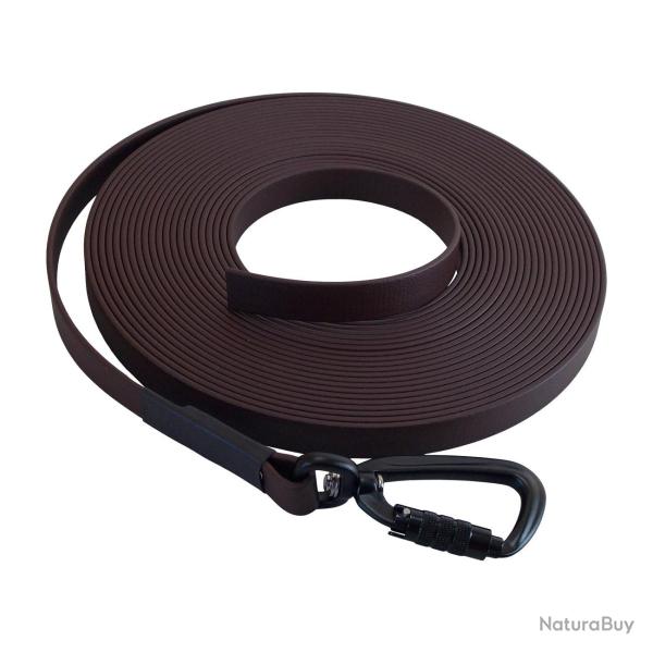 Longe BIOTHANE Twist-Lock 16 mm marron 15 m SANS poign�e