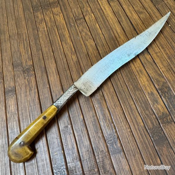 COUTEAU POIGNARD ORIENTAL CHOORA  PESH KABZE XlX me MANCHE CORNE