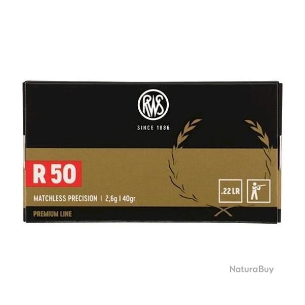 Munitions RWS cal.22lr r50 premium line 2.6g 40gr par 50