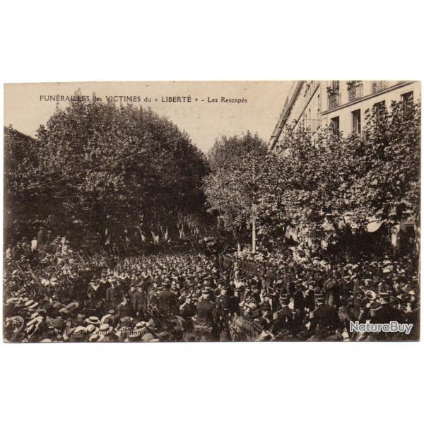 CPA - Marine Militaire -Fun�railles des Victimes de la Terrible Catastrophe du "Libert�" - N�3208