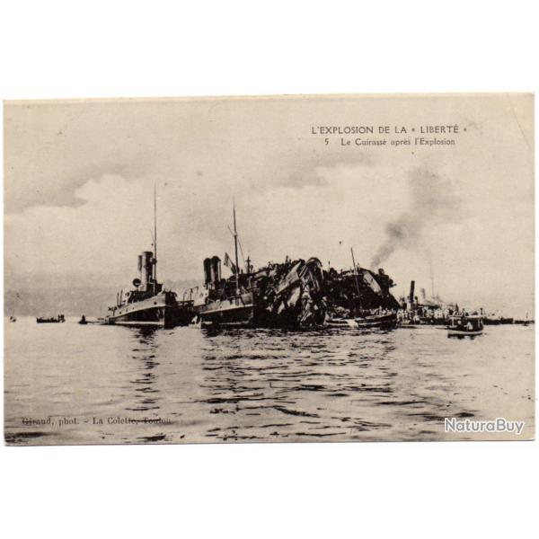 CPA - Marine Militaire - EXPLOSION DE LA LIBERT� CUIRASSE �PRES L'EXPLOSION - N�3177