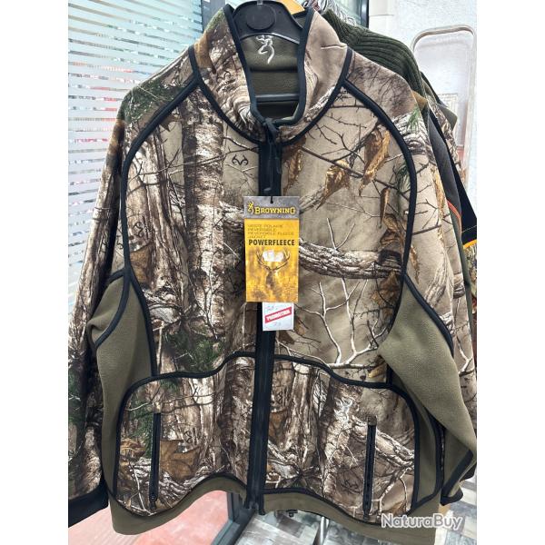 !! NEUF !! VESTE  BROWNING POLAIRE POWERFLEEC taille 2xl