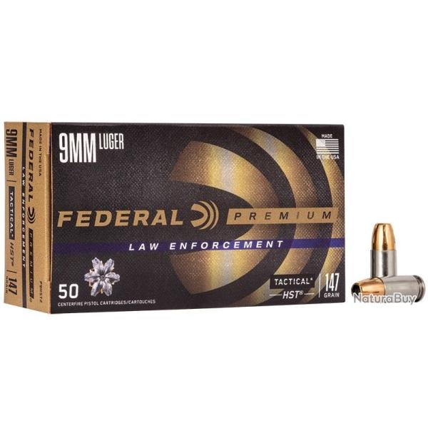 Munitions FEDERAL cal.9x19 147gr HST HP par 50