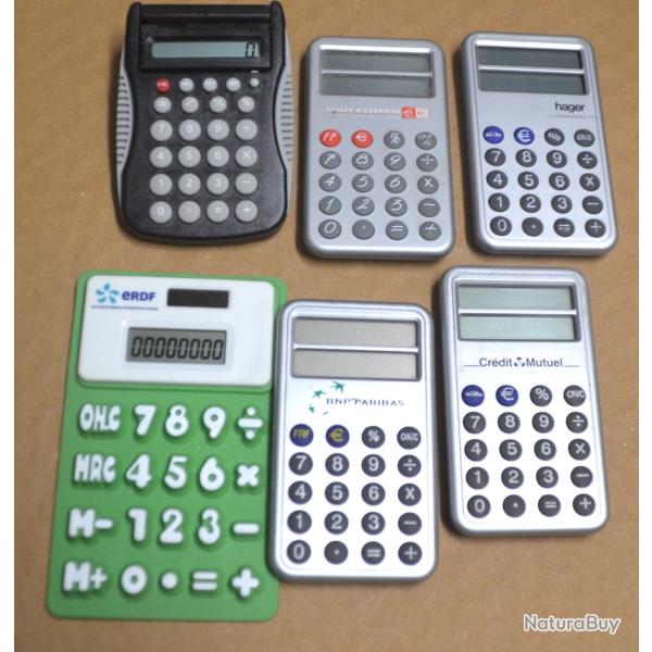 Lot collector calculatrice Renault ,ERDF ,  et diverse banque