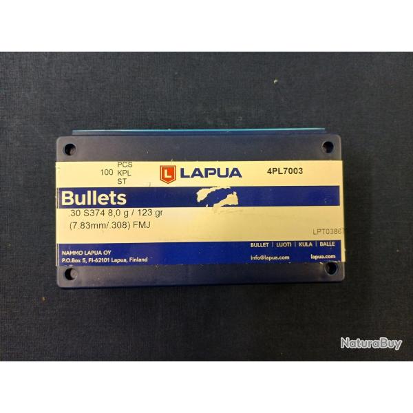 Lapua Ogives .30 / 308 FMJ 123gr (x100)