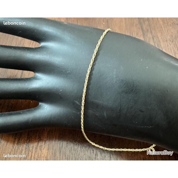 Bracelet de cheville - or massif 14 carats - 29 cm