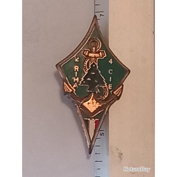 Insigne de la 4�me compagnie du 2�me r�giment d'infanterie de Marine (2�me RIMa)