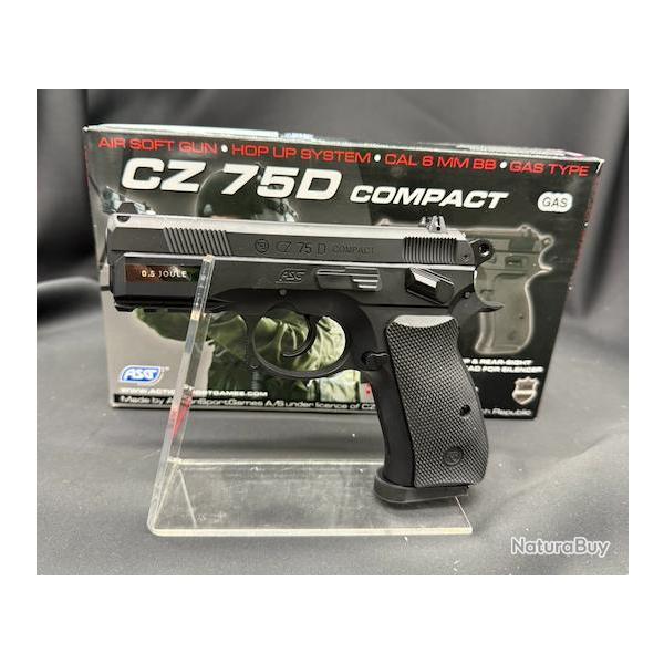 PISTOLET 6MM CZ 75D COMPACT GAZ "ASG"