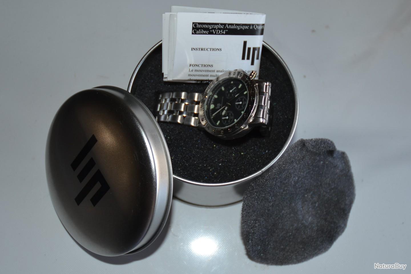 Montre LIP Vintage Quartz - Années 80, Pile Neuve, Fonctionne, Boîtier 40mm Argenté