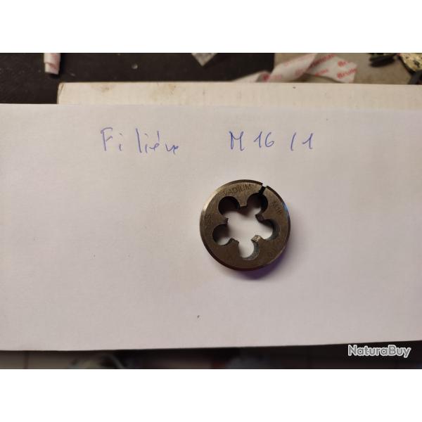 Fili�re  16/1 , r�glable ,pour filetage de canon syst�me m�trique ,europ�en
