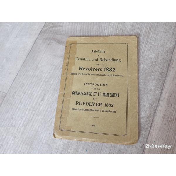 1882 Notice d'instruction du revolver 1882 - Edition originale avec planche vue clate des pices