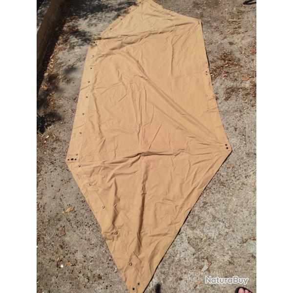 1/2 TOILE DE TENTE MOD 51 SABLE ALGERIE 1961, FRANCE