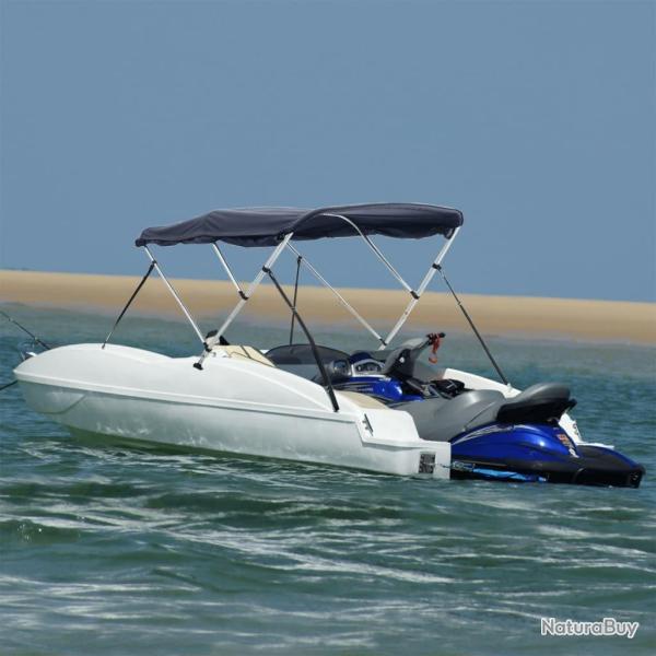 Toit bimini  3 arceaux parois latrales 183x(137-152)x137 cm