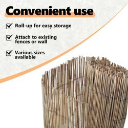 Cl&ocirc;ture en Roseau Naturel 500 x 140 cm Roseau